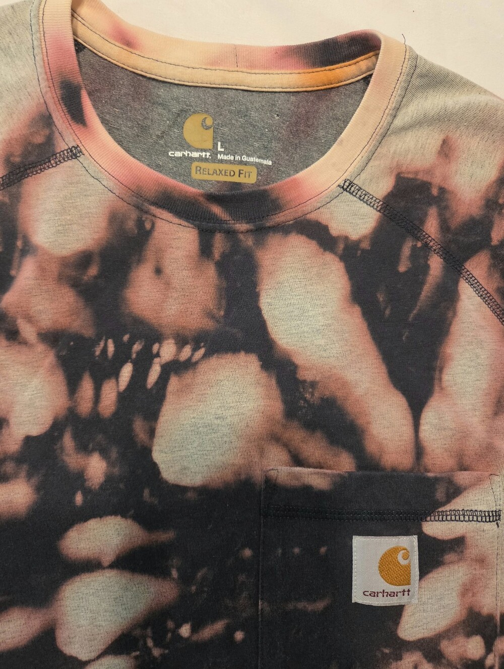 Carhartt Tie-Dye Pocket Tee - Brown, Black & Gray